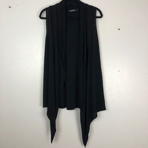 Sympli black waterfall sweater cardigan knit sz 8